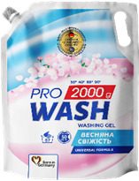 PRO WASH Гель для прання універсальний "Весняна свіжість" 2000г (DOYPACK)